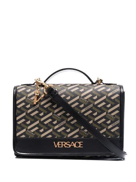 versace la greca shoulder bag